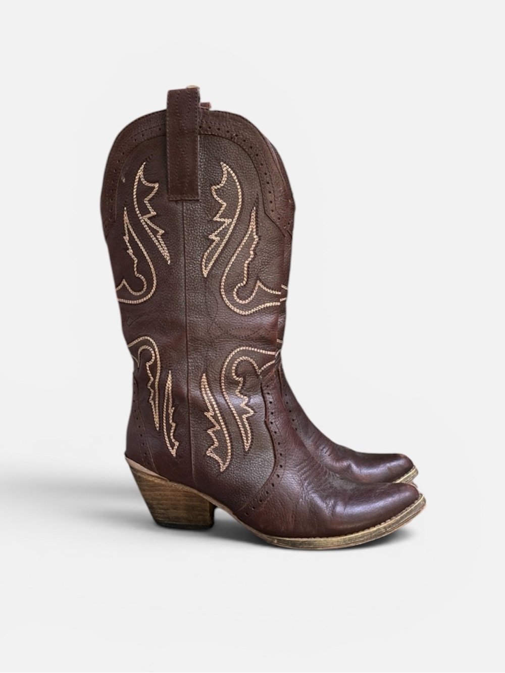 Very Volatile “Raspy” Western Boho Boots in Brown Women’s Size 8